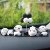 可爱小熊猫汽车装饰用品摆件女神，娃娃网红车载中控台摆设车内饰品