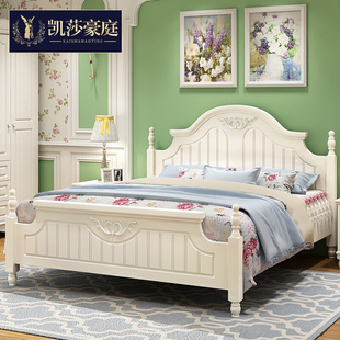 韩式田园公主床，北欧现代简约双人床卧室欧式床，家具主卧套装组合