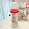 日本本土贝亲母乳实感新生，儿宽口径耐热玻璃奶瓶，把手160ml240ml