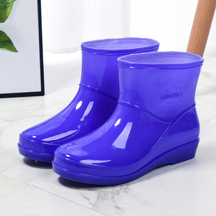 成人短筒时尚防水鞋低筒雨鞋雨靴女夏季保暖厨房工作胶鞋防滑套鞋