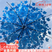 施蕴(shiyun)创意加厚透明雨伞，折叠女雨伞文艺，小清新长柄学生网