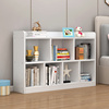 白色实木书架儿童，落地书柜自由组合格子柜简易置物架，矮柜储物柜子