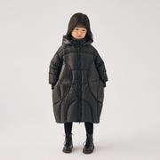 女童装羽绒棉衣，2022韩国定制高端儿童加厚保暖中长款棉袄