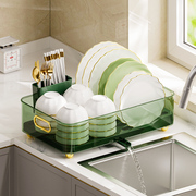 厨房台面碗碟沥水篮水槽，置物架餐具家用放碗筷盘子滤水收纳盒碗柜