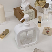 日本大容量分装瓶500ml装洗发水沐浴露空瓶子，按压式透明洗手液瓶
