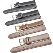 手表带男女士带针扣皮带，配件代用卡西欧通用表带黑色棕色钢带替用