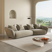 布艺沙发高档弧形现代简约客厅家用轻奢科技布设计师北欧异形组合