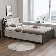 单人床1.2米小户型儿童床1米软靠背榻榻米床现代收纳储物床多功能