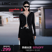 LINCCHIC金羽杰针织衫毛衣开衫羊毛针织开衫外套女S233CR398Y