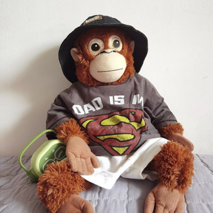 大猩猩猴子毛绒玩具玩偶，公仔小猩猩，送女生男生日家礼物娃娃吗喽
