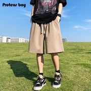 proteusboy短裤男夏季男士，美式户外运动纯棉直筒五分，休闲中裤子潮