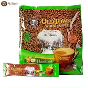 马来西亚版本OLDTOW/旧街场榛果味白咖啡570g袋*15条榛子咖啡