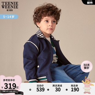 TeenieWeenie Kids小熊童装男童23年款早春时尚立领拉链夹克外套