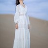 白色旅拍b草原沙漠长裙云南西藏旅游度假裙子很仙的民族风连衣裙