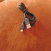挂脖小风扇充电线micro1米2米短音箱台灯电源线扁头通用转接USB小