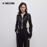 商场同款X--MOOM2023春季运动风修身显瘦拼接短外套女