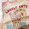 韩国女童可爱粉色插肩打底衫 女宝宝卡通小熊圆领长袖上衣儿童T恤
