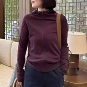 高端女装大码纯色连帽拉链长袖卫衣秋季2025新款休闲短款开衫外套