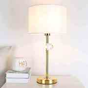 。欧式水晶台灯卧室床头现代轻奢大气创意浪漫温馨金色高档台灯