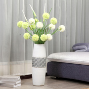 落地花瓶摆件欧式客厅卧室，简约白色现代电视柜装饰大花瓶家装干花