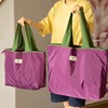 纯色折叠购物袋防水收纳袋便携超市，买菜包大容量，抽绳环保手提袋子