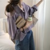 港味小众香芋紫色衬衫女2024春季上衣丝滑垂感长袖衬衣女装女