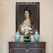 宫廷油画欧式人物油画茜茜公主，画像有框装饰画客厅玄关墙面