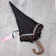 日本小洋伞!洛丽塔小碎花边公主，风!气质长柄手动女士轻量晴雨伞