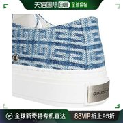 香港直邮GIVENCHY 蓝色男士帆布鞋 BH0050H1EK 452