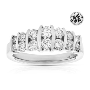 virjewels1克拉铂金，钻石戒指-白色，美国奥莱直发