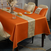 中式桌布轻奢高级感茶几布艺，欧式酒店长方形台布，定制防水餐桌布