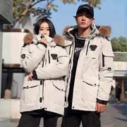 2021年韩国runningman军工装，羽绒服女中长款情侣同款男