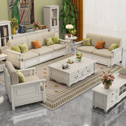 美式全实木高箱储物沙发，组合转角贵妃l型，收纳白色小户型冬夏两用
