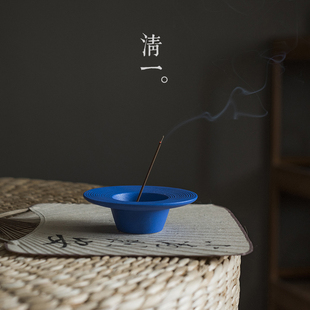清一丨复古日式手工禅意陶瓷香炉 小号家用香薰供佛创意香道摆件