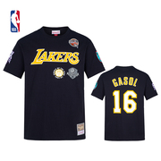 NBA 名人堂系列短袖T恤 洛杉矶湖人队加索尔 NBA-Mitchellness