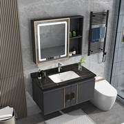 太空铝合金浴室柜组合卫生间，洗漱台一体陶瓷，洗脸盆洗手盆智能镜柜