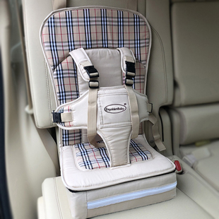 车载儿童安全坐垫简易宝宝坐垫，便携式四轮电动汽车，通用婴儿固定带