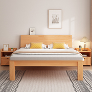 1.51.2实木床现代简约双人床主卧米床米床全实木床架欧式床美式床