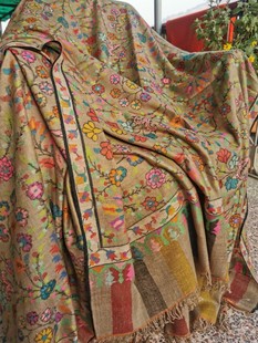 收藏品阿梅在克什米尔超大卡尼羌塘高原，绒tp纯手工制作围巾