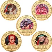 经典动漫 海贼王五皇纪念币 动漫币 周边纪念硬币 压铸金属币
