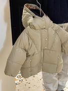韩国童装男女童连帽棉服2022冬季宝宝洋气加厚面包服保暖外套