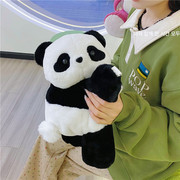 可爱双肩包熊猫(包熊猫)包包，2024年时尚卡通少女超，萌毛绒玩偶双肩背包