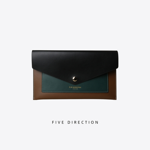 fivedirection2024小众，设计女式钱包，手拿长款真皮精致高档