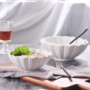 陶瓷碗创意家用米饭碗，大汤碗拉面碗西餐碗泡面，水果沙拉碗酒店餐具