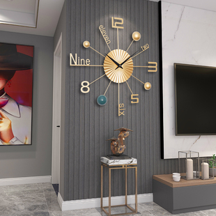挂钟客厅家用时尚2024网红艺术时钟现代简约大气创意挂墙钟表