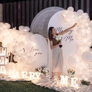 气球室内室外背景墙告白情人节浪漫求婚布置创意用品装饰场景套餐