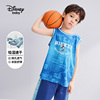 迪士尼童装男童篮球背心运动套装2024网眼速干儿童无袖上衣潮