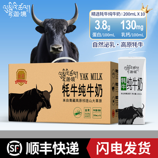 迦境青藏牦牛纯牛奶整箱全脂祁连耗牛奶早餐奶原味200mL*10盒