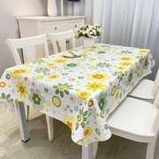 eva桌布防水防油防烫田园，花朵书桌茶几桌布，免洗长方形餐桌台布