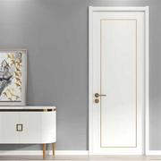 实木烤漆白色木门复合卧室门套装门室内门房间门多层奶油风平